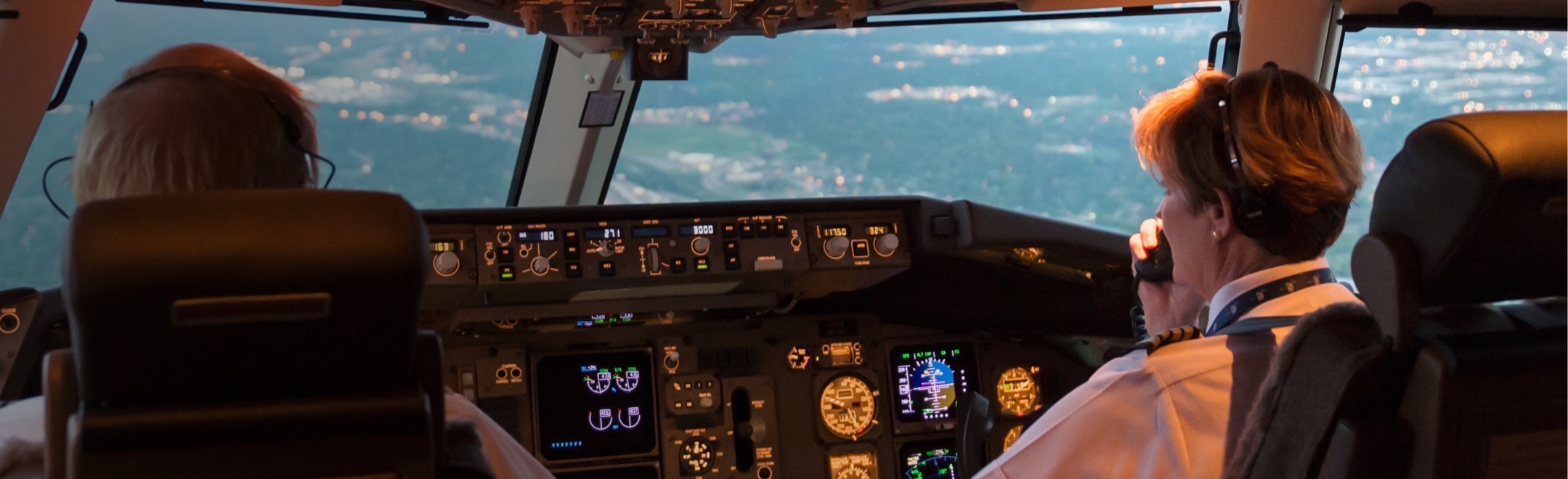 Pilot flying a plane
