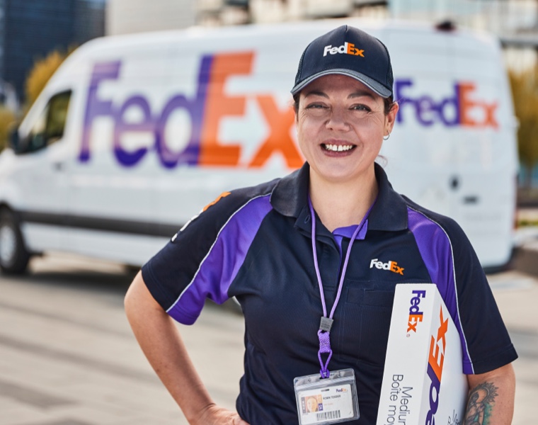 Driver smiling