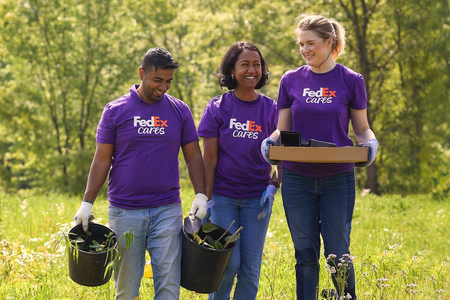 FedEx cares Group Photo painting